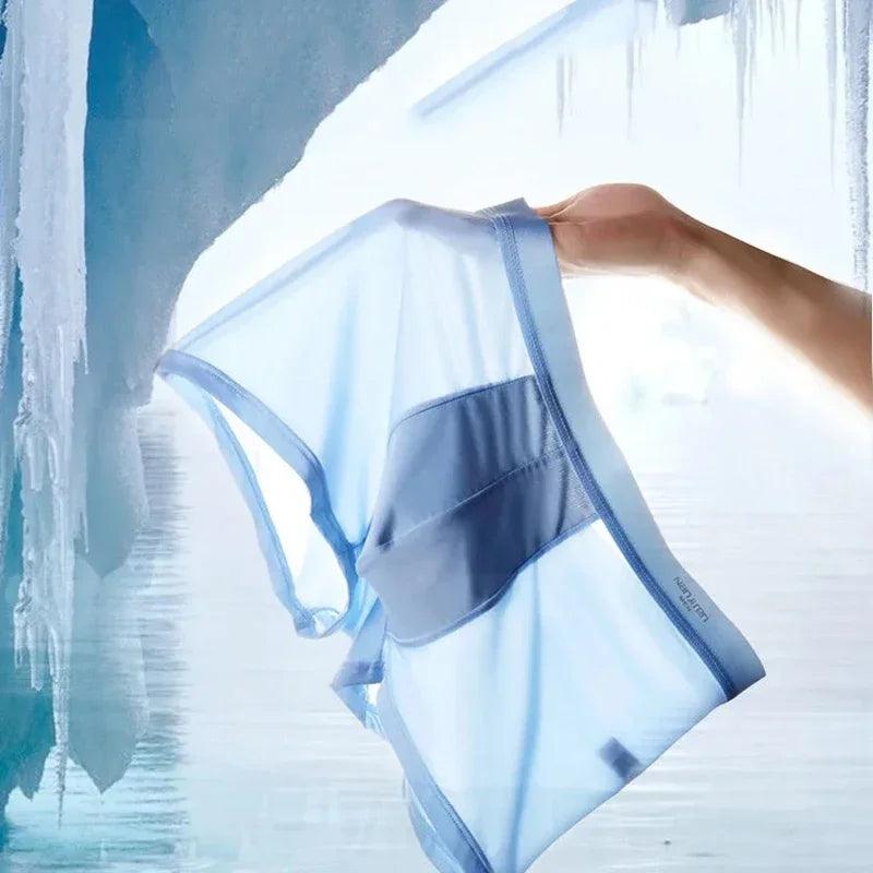 4Pcs/Lot Men Boxers Man Boxers Boxer Thin Smooth Graphene Men Underpants Breathable Men'S Panties Ultrathin Underpanties Summer