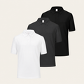VYREN 3 Pack Performance Short Sleeve Golf Shirts